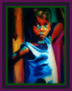 Marv L. Roussan Girl in Blue Dress DSC00149-001