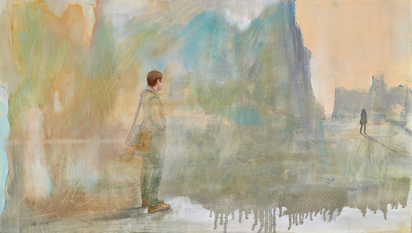 Chrys Roboras I was waiting oil on canvas 40 x 70cm May 2014 $1500